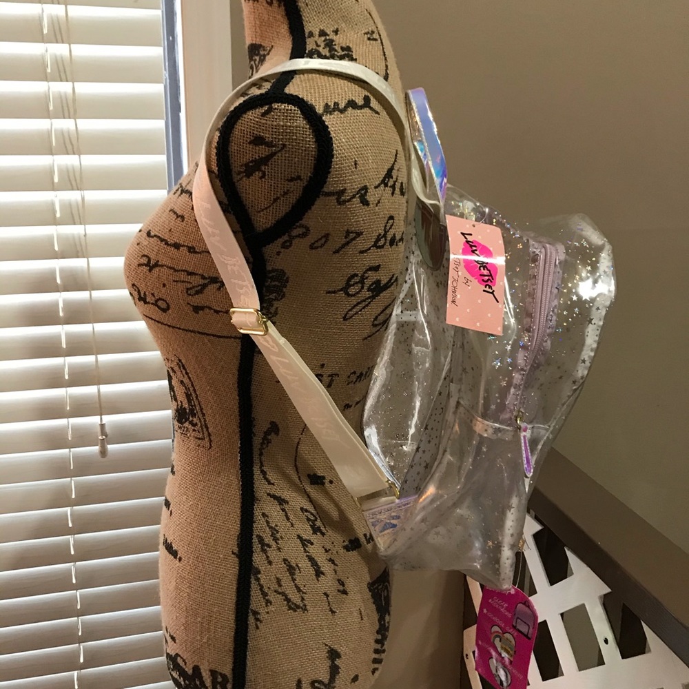 Betsey Johnson Clear Backpack Stadium Friendly NWT - Picture 5 of 8